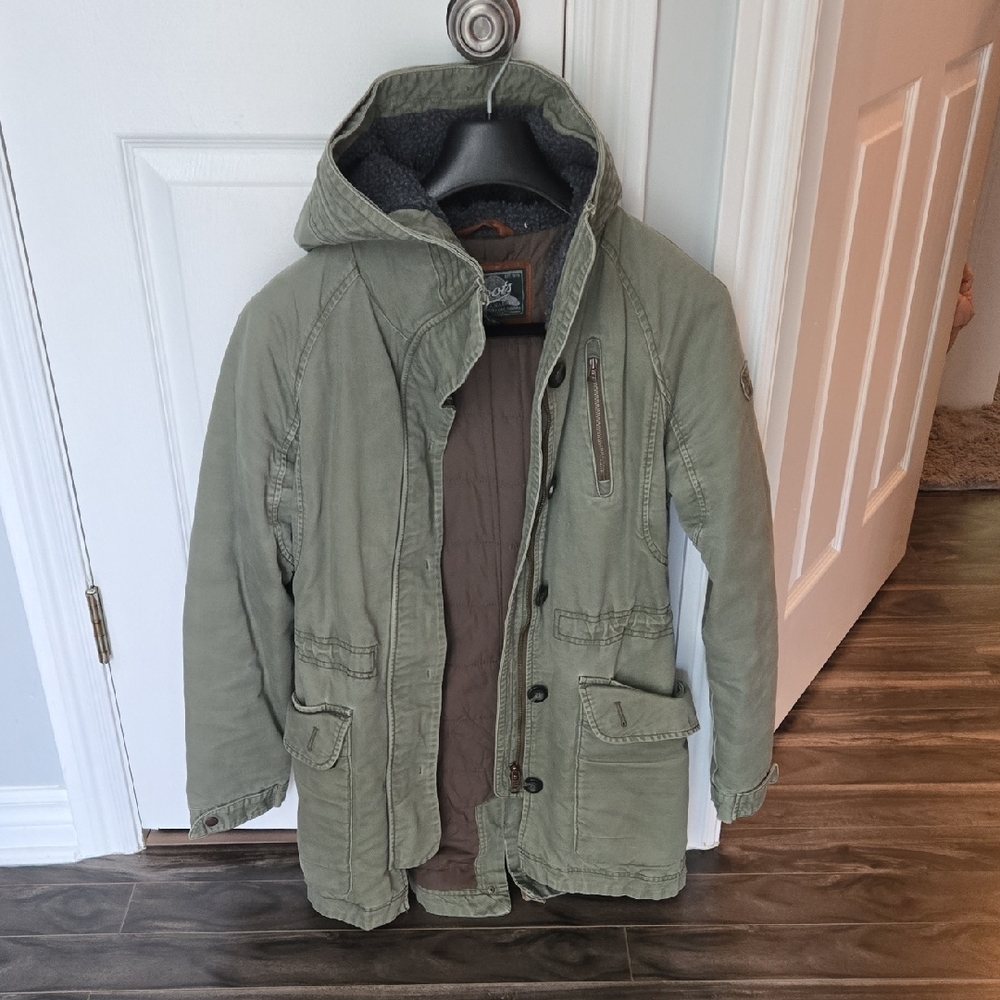 Roots Olive Green Hooded Field Jacket